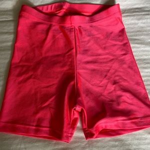 American Apparel Neon Pink Spandex Shorts